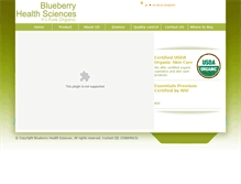 Tablet Screenshot of blueberryhealthsciences.com